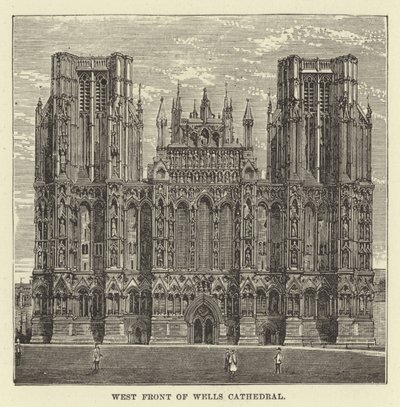 Fachada oeste de la Catedral de Wells de English School