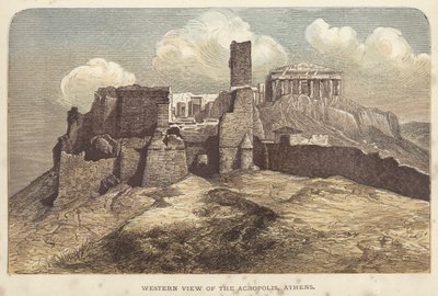 Vista occidental de la Acrópolis, Atenas de English School