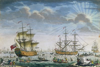 Caza de Ballenas, finales del siglo XVIII de English School