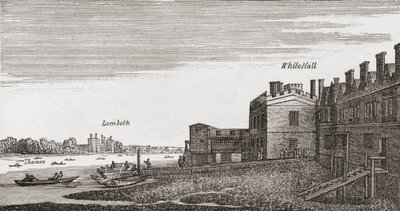 Whitehall, Londres, como era en el siglo XVIII, de 