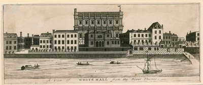 Whitehall desde el río Támesis de English School