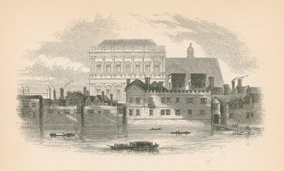 Whitehall desde el río Támesis de English School