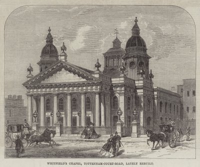 Capilla de Whitfield, Tottenham-Court-Road, recientemente reconstruida de English School