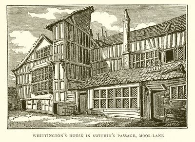 Casa de Whittington en Swithins Passage, Moor-Lane de English School