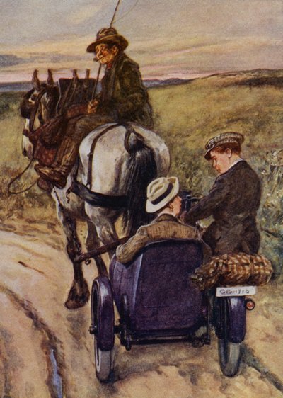 ¿Quién se olvidó de la Gasolina? (litografia de color) de English School