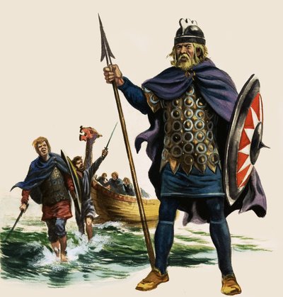 ¿Quién fue el rey sajón que organizó una flota para enfrentar la amenaza de los invasores vikingos en las costas británicas? de English School