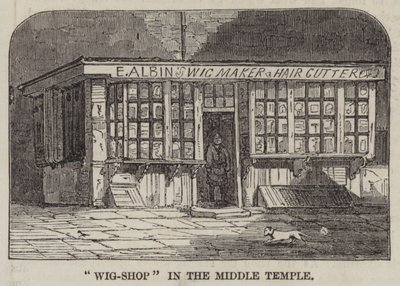 "Tienda de pelucas" en el Middle Temple de English School