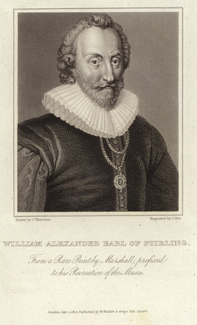 William Alexander, 1er Conde de Stirling (c 1570 - 12 de septiembre de 1640) de English School