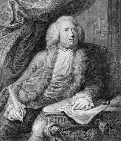 William Boyce, compositor inglés y Maestro de la Música del Rey (grabado) de English School