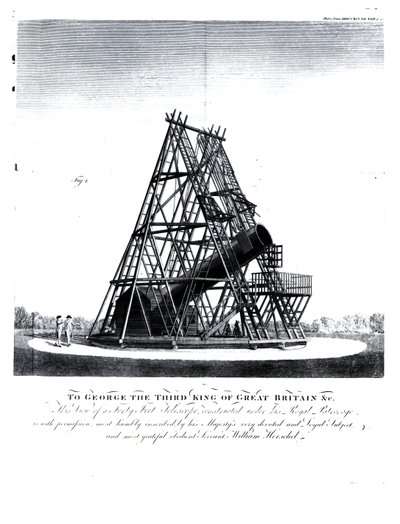 Telescopio de cuarenta pies de William Herschel de English School