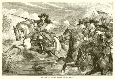 Guillermo III en la batalla del Boyne de English School