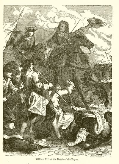 Guillermo III en la batalla del Boyne de English School