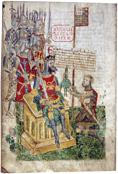 Guillermo I y el conde de Bretaña, finales del siglo XV (iluminación) de English School