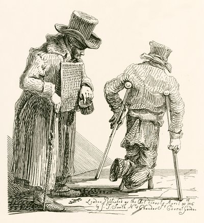 William Kinlock, un mendigo ciego, que perdió la vista en Gibraltar de English School