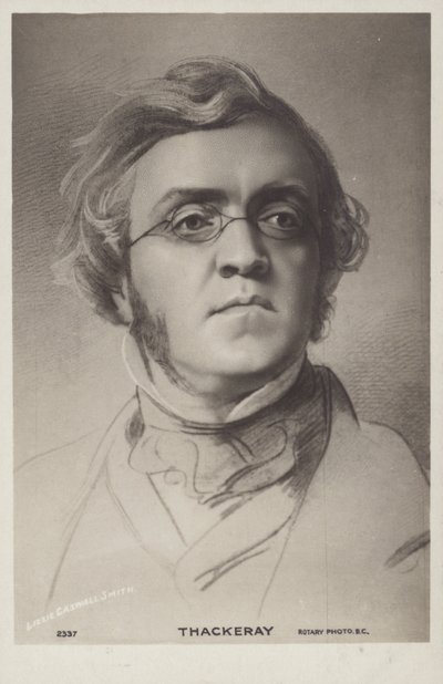 William Makepeace Thackeray (1811-1863), novelista inglés (litografía) de English School