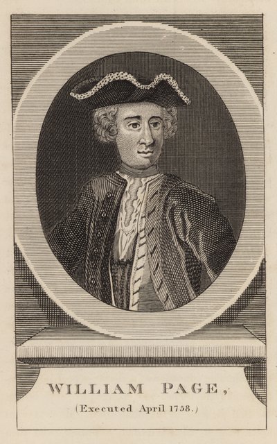 William Page, Ejecutado en Abril de 1758 de English School