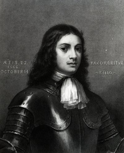 William Penn a los veintidós años, impresión hecha por S. A. Schoff, 1862 de English School