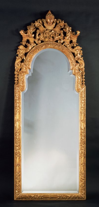Espejo de William y Mary (gesso dorado) de English School
