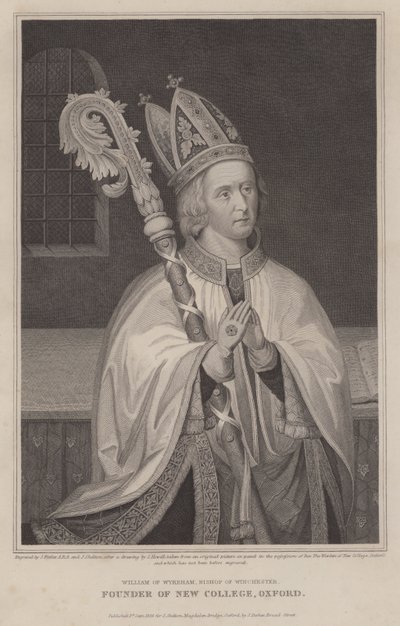Guillermo de Wykeham, obispo de Winchester, fundador del New College, Oxford de English School