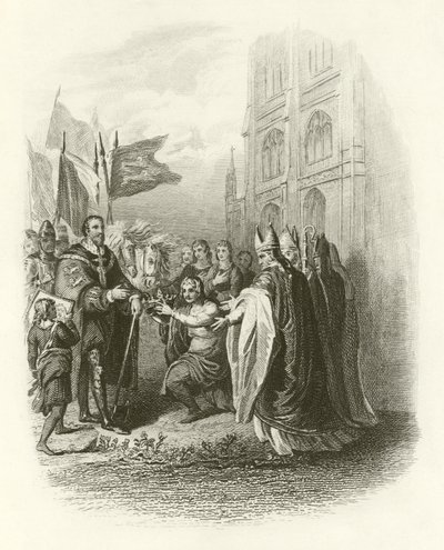 Guillermo el Conquistador recibiendo la corona de English School