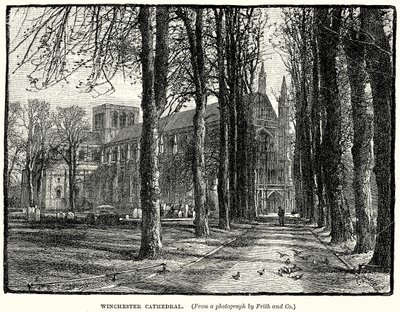 Catedral de Winchester (grabado) de English School