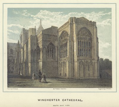Catedral de Winchester, vista sureste de English School