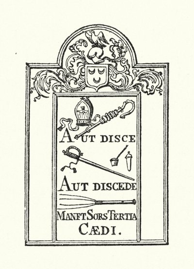 Colegio de Winchester: Aut Disce Aut Discede (grabado) de English School