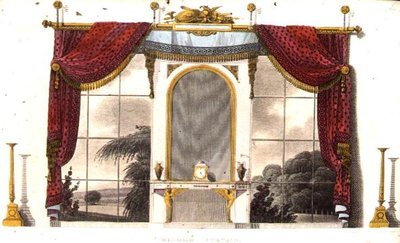 Cortina de Ventana para un Boudoir, lámina 3 de Ackermann