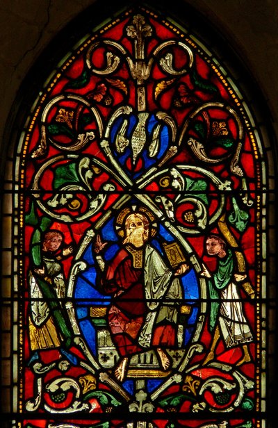 Ventana Ew que representa a Cristo en el Árbol de Jesé de English School