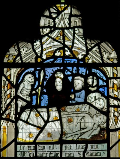 Ventana N3 que representa los Últimos Quince Días del Mundo (la ventana de la Conciencia): La Muerte visita a todos de English School