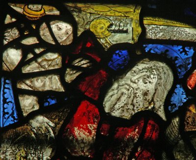 Ventana S4 que representa a Abraham e Isaac de English School