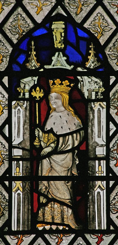 Ventana Sa que representa a una reina? - ¿Felipa? - ¿o Enrique VI? de English School