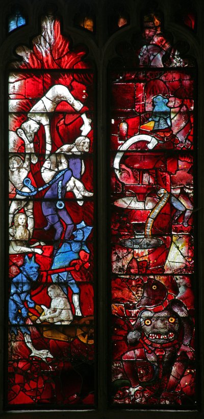 Ventana Ww que representa detalles del Juicio Final de English School