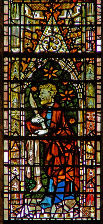 Ventana c6 que representa a San Bartolomé de English School