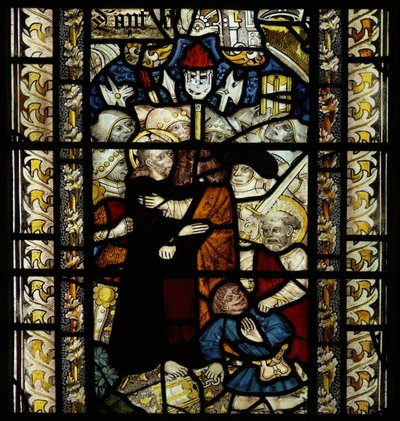 Ventana que representa la traición de Judas de English School
