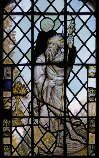 Ventana que representa a San Cristóbal de English School