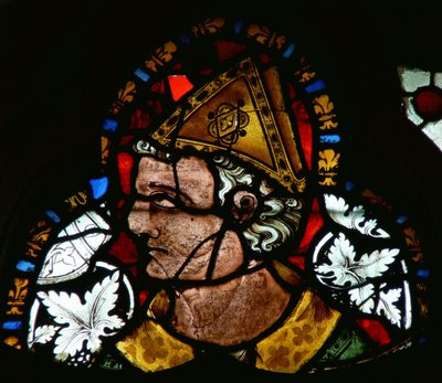 Ventana que representa a San Cuthbert de English School