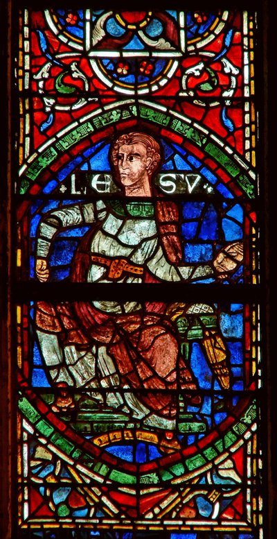 Ventana que representa una figura genealógica: José de English School