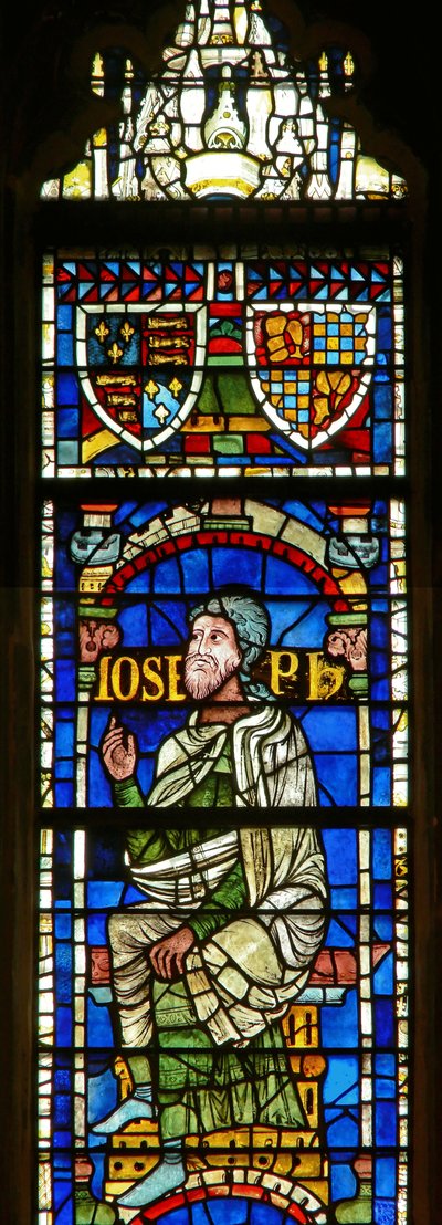 Ventana que representa una figura genealógica: José de English School