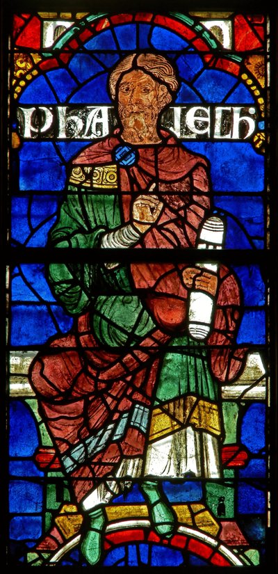 Ventana que representa una figura genealógica: Fálec de English School