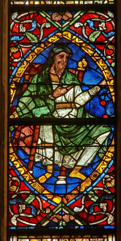 Ventana que representa una figura genealógica: Salomón de English School