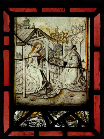 Ventana que representa la Natividad de English School