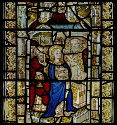 Ventana que representa la Purificación de English School