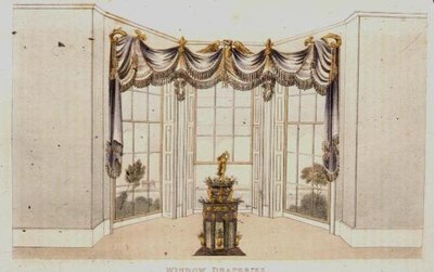 Cortinas de ventana, lámina 113 de Ackermann