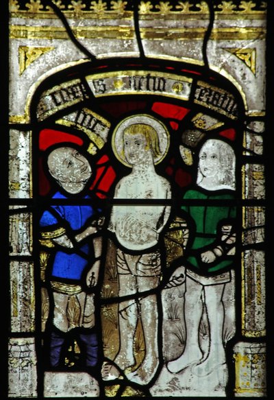 Ventana n6 que representa a San Jorge torturado con rastrillos de hierro de English School