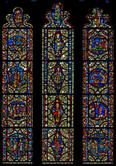 Ventana n.II representando la ventana noreste con paneles reajustados de English School