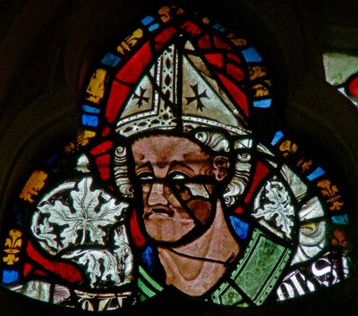 Ventana s-2 que representa a San Wulfstan de English School