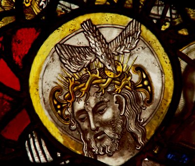 Ventana s1 que representa a Cristo - del panel de la Trinidad de English School