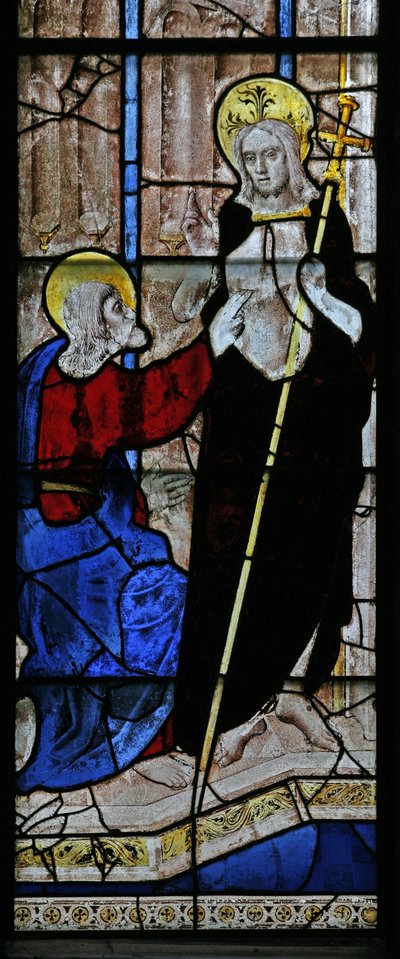 Ventana s4 que representa a Santo Tomás dudando de English School