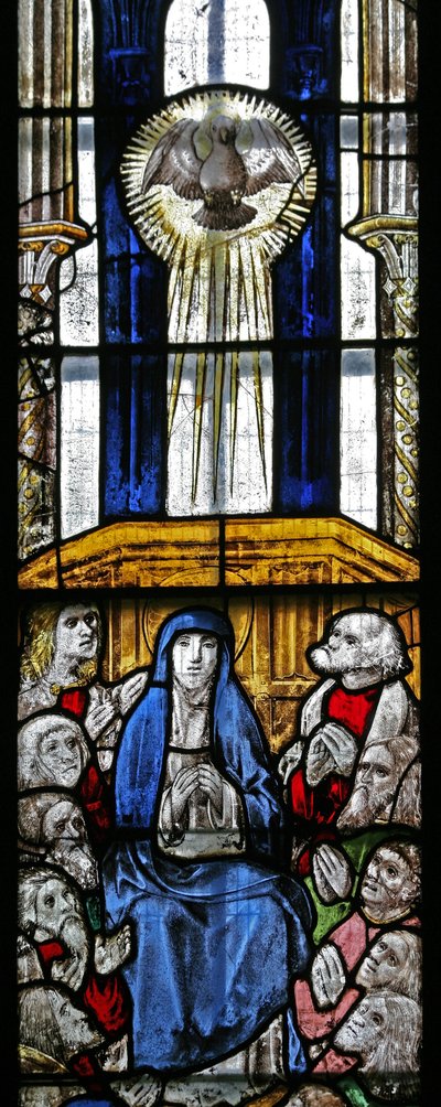 Ventana s5 que representa Pentecostés de English School